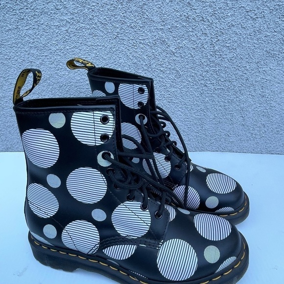 Dr. Martens 1460 WOMEN'S POLKA DOT SMOOTH LEATHER LACE UP BOOTS NEW - Picture 8 of 13